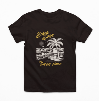 Beach Days Happy Place Half Sleeve T-Shirt