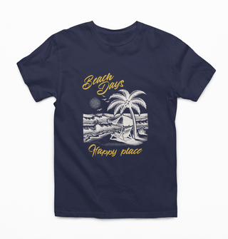 Beach Days Happy Place Half Sleeve T-Shirt