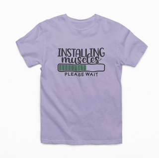 Installing Muscles Please Wait Half Sleeve T-Shirt