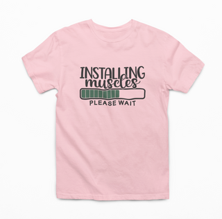 Installing Muscles Please Wait Half Sleeve T-Shirt