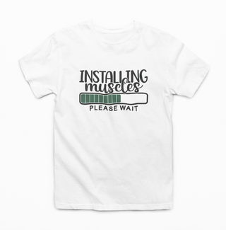 Installing Muscles Please Wait Half Sleeve T-Shirt