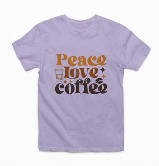 Peace Love and Coffee Half Sleeve T-Shirt