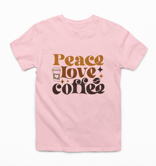 Peace Love and Coffee Half Sleeve T-Shirt