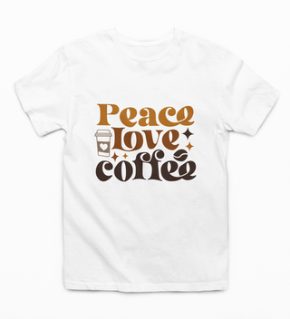 Peace Love and Coffee Half Sleeve T-Shirt