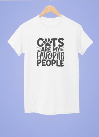 Cats Are My Favorite People Half Sleeve T-Shirt