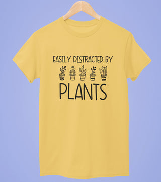 Easily Distracted By Plants Half Sleeve T-Shirt