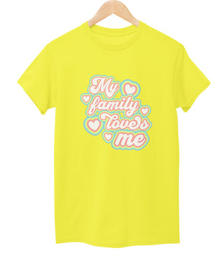 My Family Loves Me Kids T-Shirts