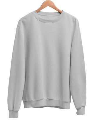 Plain Sweatshirt Grey Melange