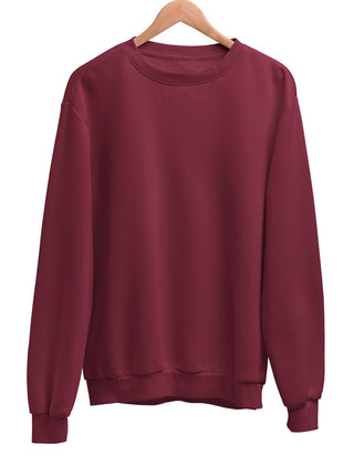 Plain Sweatshirt Maroon