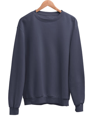 Plain Sweatshirt Navy Blue