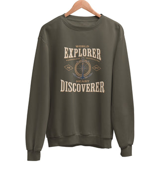 World Explorer Heart Discoverer Sweatshirt